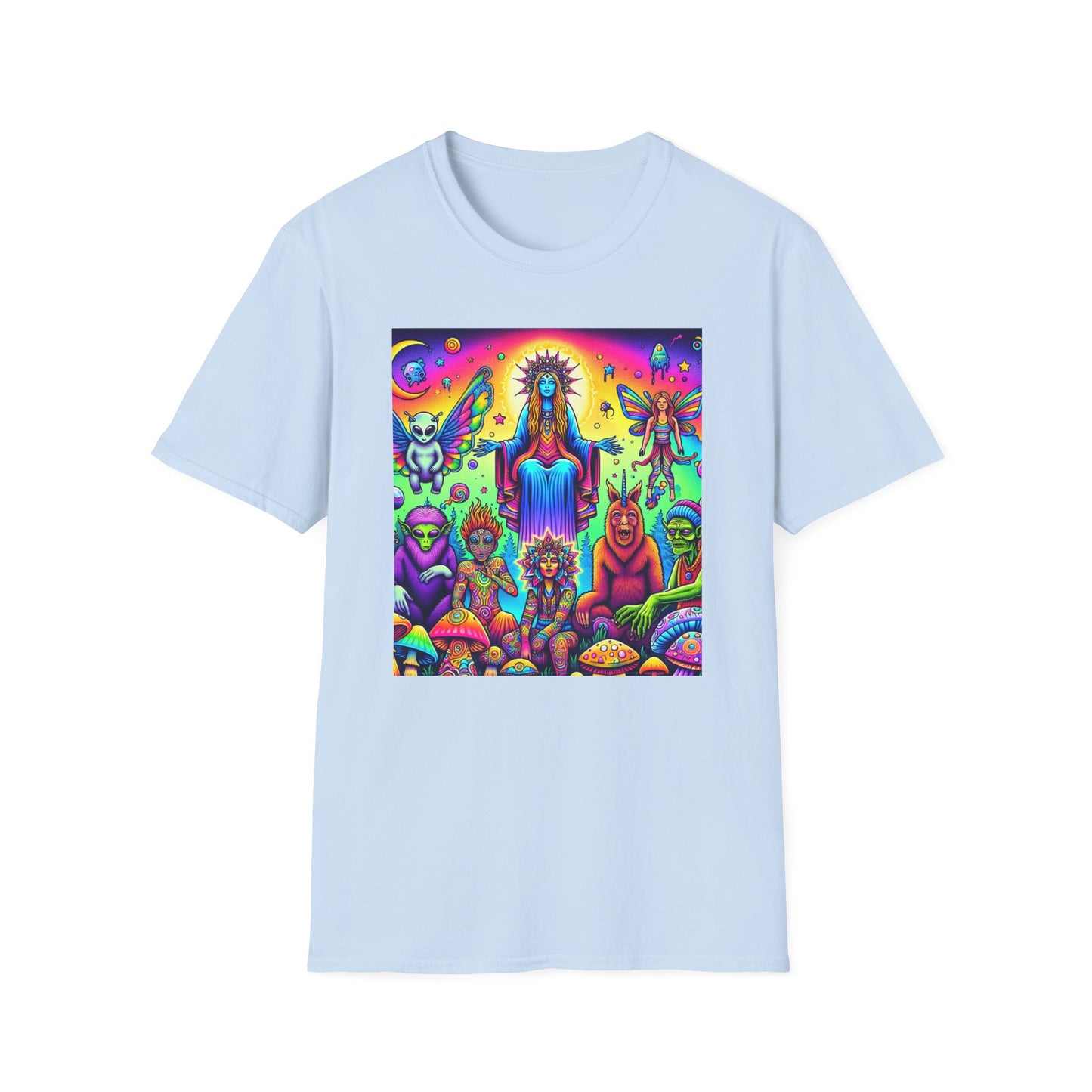 Mythical Creatures Unisex Softstyle T-Shirt - Last Supper Style - Psychonaut Swag
