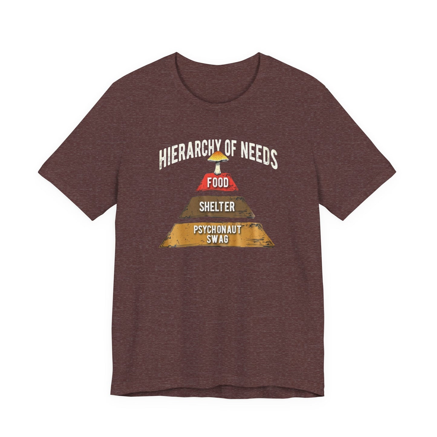 Hierarchy of Needs Tee, Unisex Short Sleeve Shirt, Casual Wear, Gift for Psychonauts, Fun Graphic Shirt, Perfect for Festivals