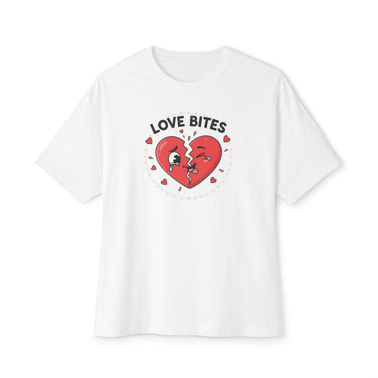 T-Shirt — "Love Bites" Broken Heart Graphic Tee