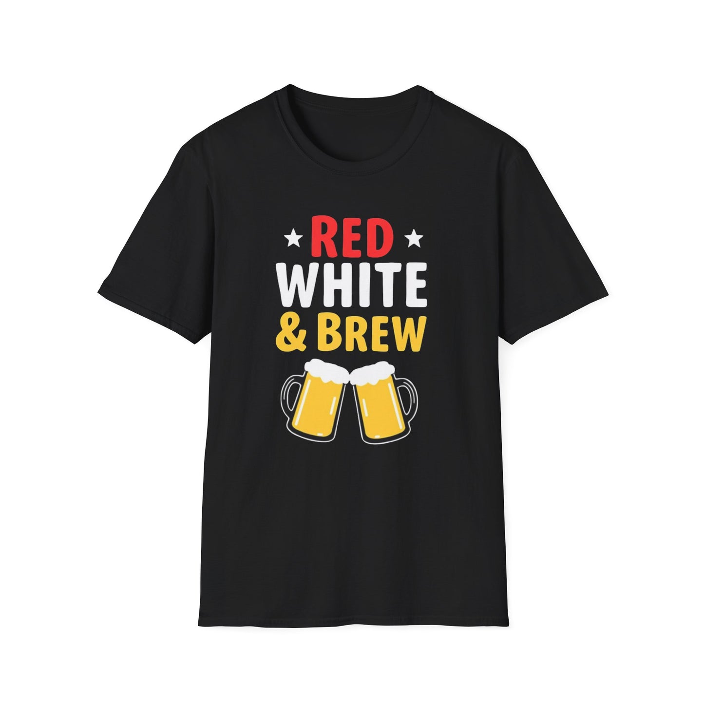 Red White & Brew Shirt, Gift for Dad, Fourth of July Apparel, BBQ Party Wear - Psychonaut Swag