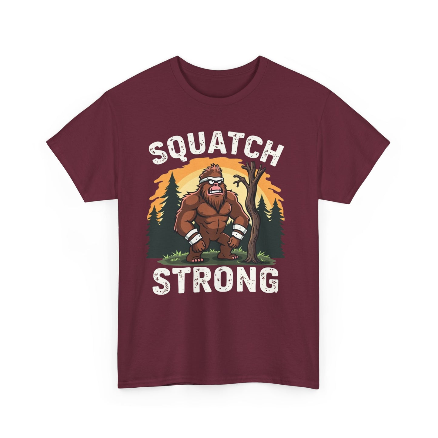 Squatch Strong Unisex Heavy Cotton Tee – Nature Graphic T-Shirt - Psychonaut Swag