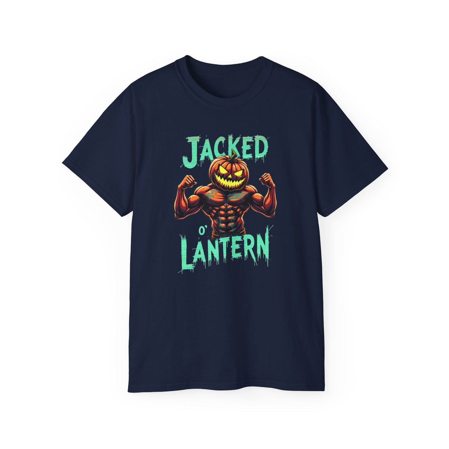 Jacked Lantern Tee | Fun Halloween T-Shirt, Pumpkin Costume Tee, Men's Halloween Shirt, Unisex Graphic Tee, Autumn Apparel