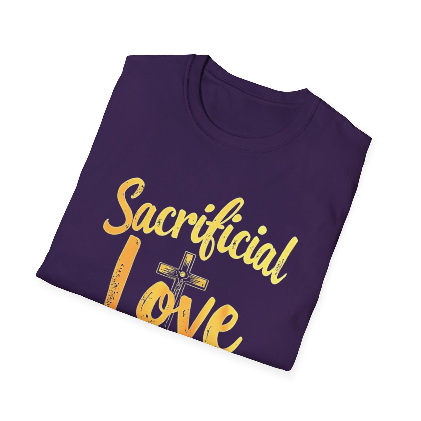 Sacrificial Love Unisex Softstyle T-Shirt - Faith-Inspired Casual Wear - Psychonaut Swag