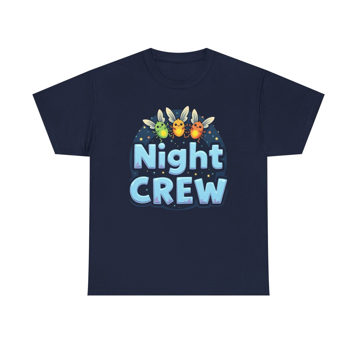 Night Crew Unisex Heavy Cotton Tee, Comfortable Graphic Tee, Great for Parties, Casual Wear, Gift for Friends, Summer Events - Psychonaut Swag