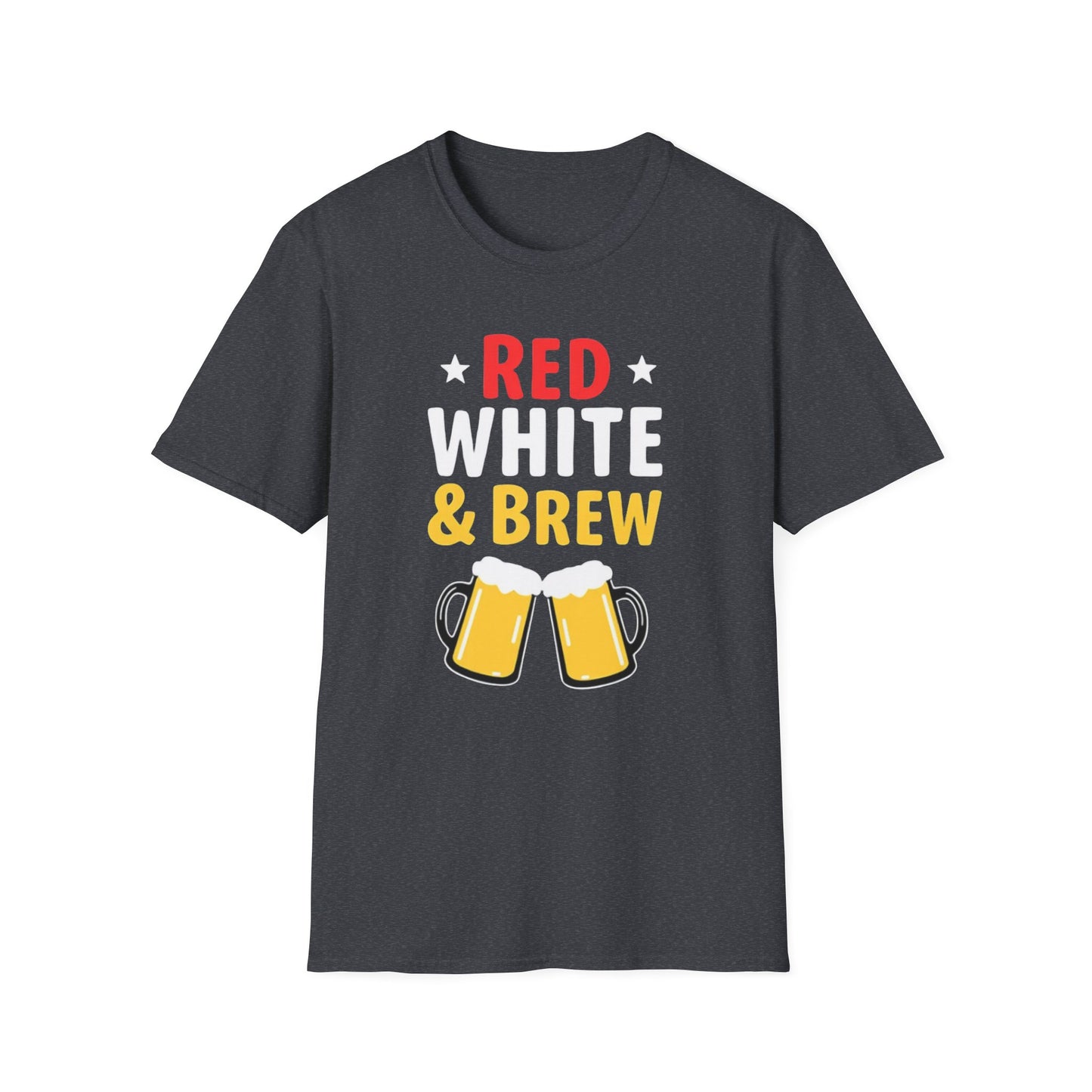 Red White & Brew Shirt, Gift for Dad, Fourth of July Apparel, BBQ Party Wear - Psychonaut Swag