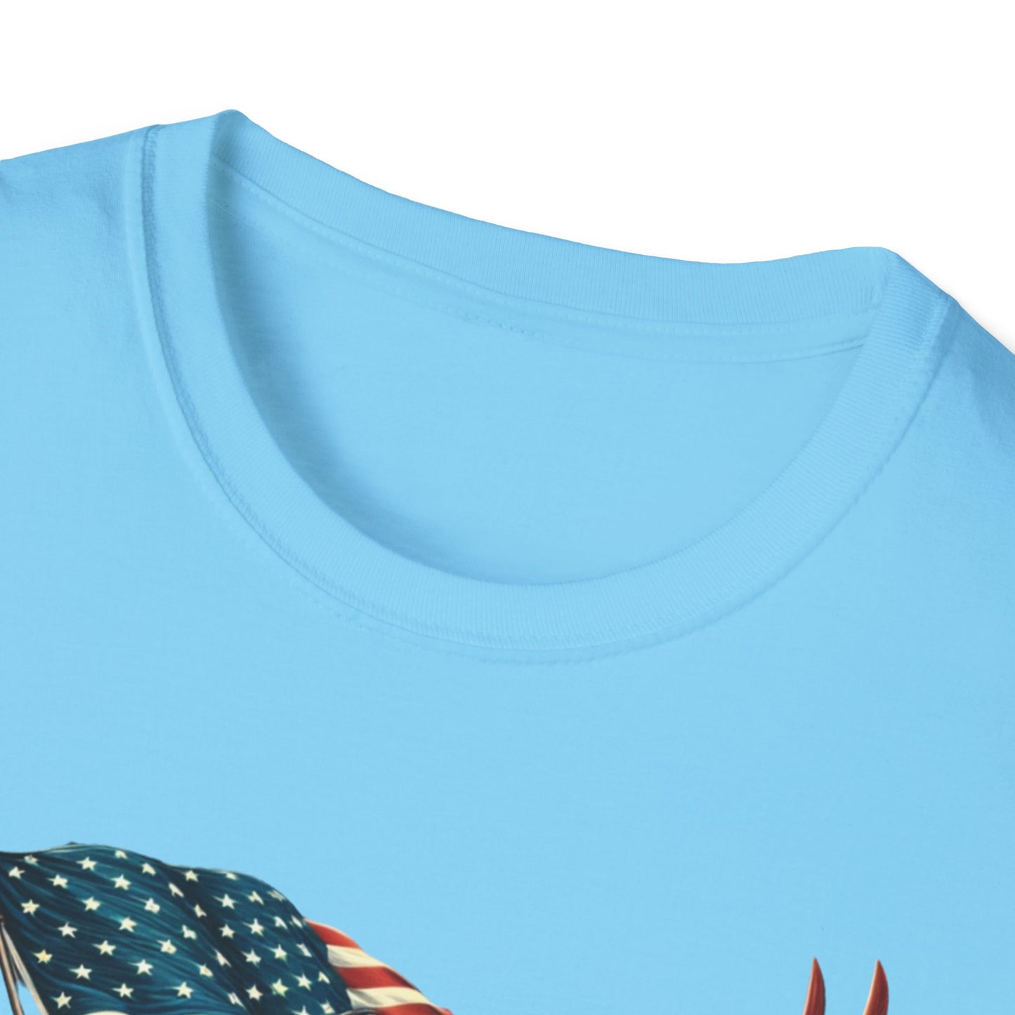 Patriot Riding Eagle, Graphic Tee - Unisex T-Shirt, Eagle Design, 4th of July Shirt, Independence Day Apparel, Festival Wear, Gift for Patriots - Psychonaut Swag