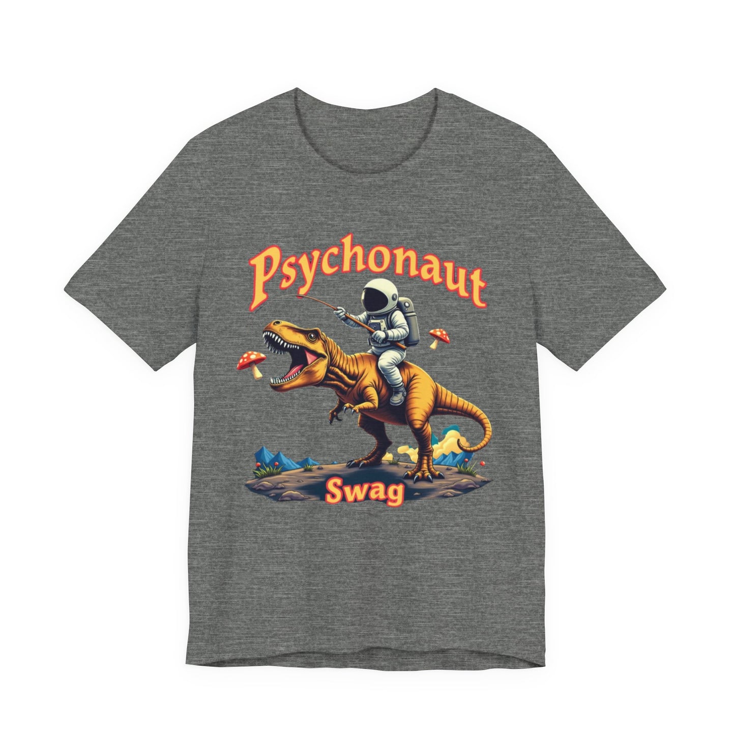 Psychonaut T-Rex Tee - Cool Retro Unisex Jersey Short Sleeve Shirt, Perfect for Gifts, Festivals, and Everyday Wear - Psychonaut Swag