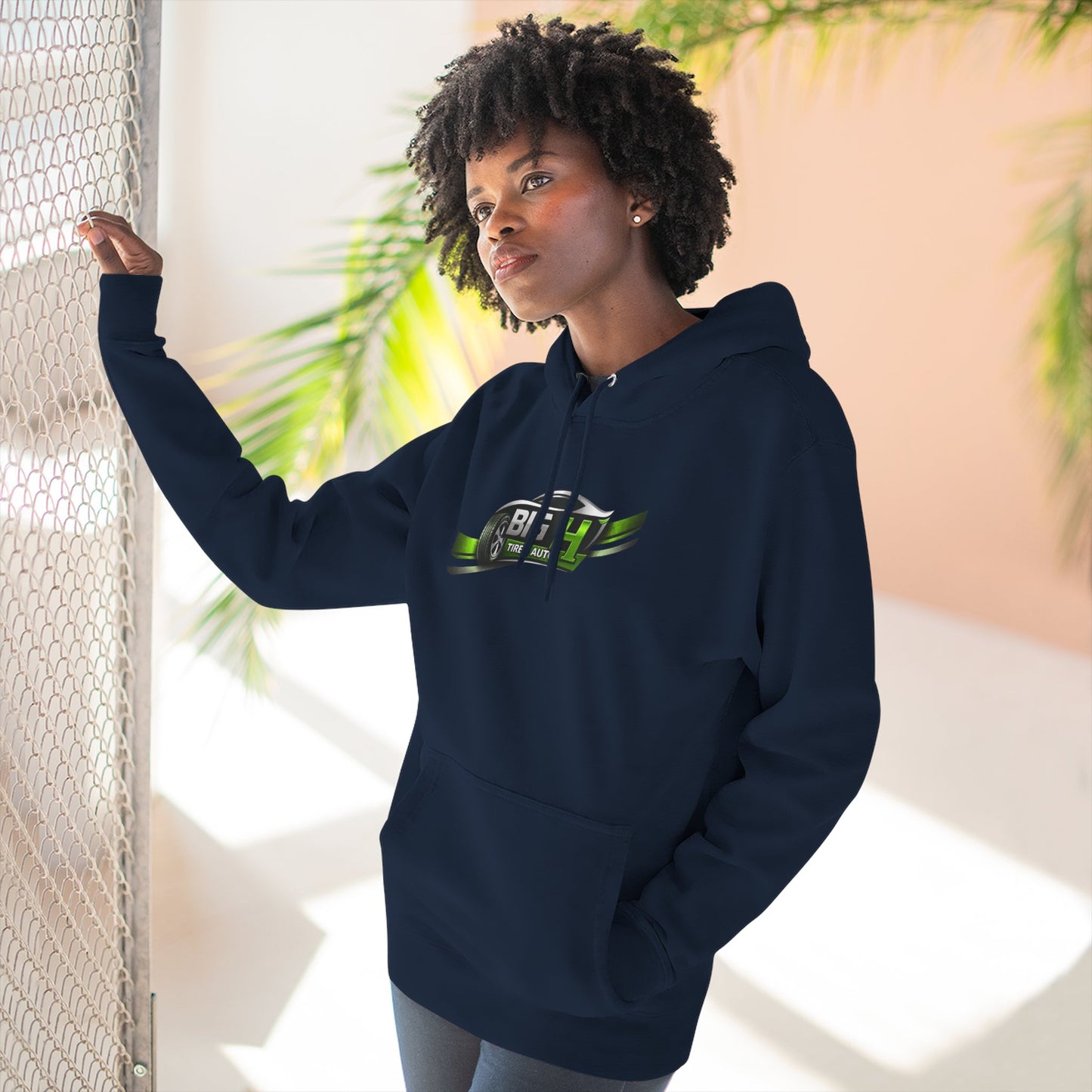 Mechanic Big H, Three-Panel Fleece Hoodie
