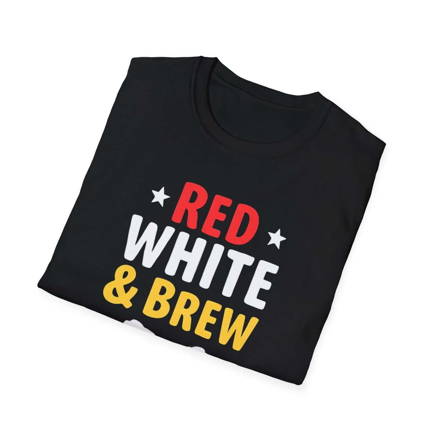 Red White & Brew Shirt, Gift for Dad, Fourth of July Apparel, BBQ Party Wear - Psychonaut Swag