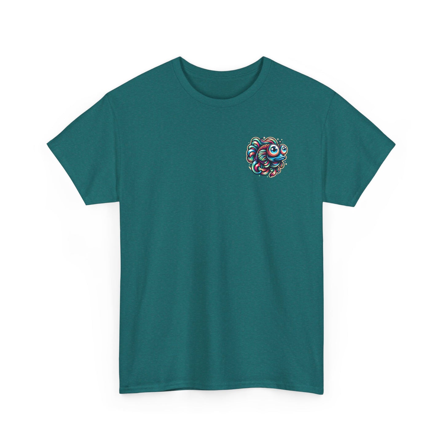 Psychedelic Fish Graphic Unisex Heavy Cotton Tee - Fun & Vibrant Apparel - Psychonaut Swag