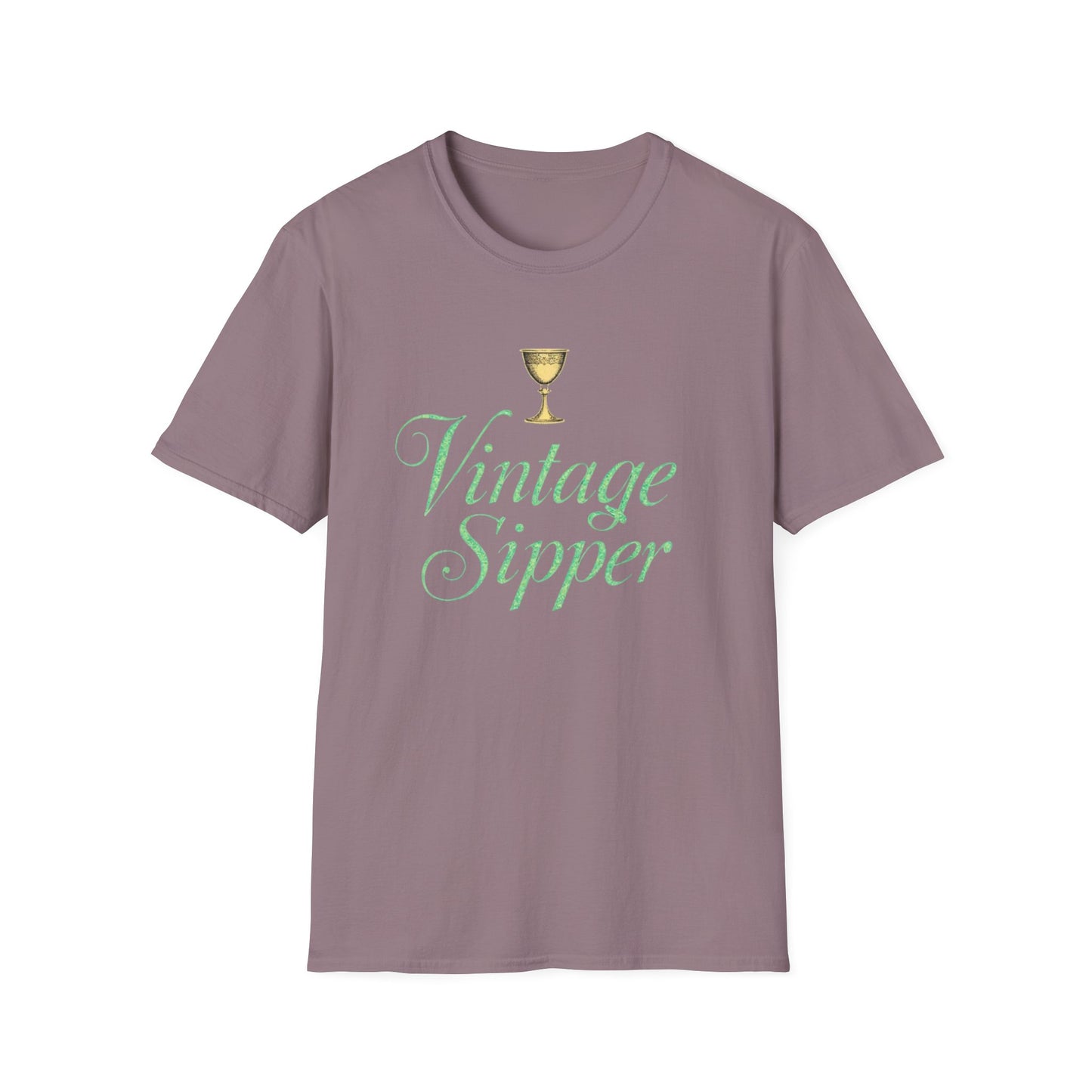 Vintage Sipper Unisex Softstyle T-Shirt, Casual Wear, Gift for Wine Lovers, Bar Night, Vintage Inspired Apparel - Psychonaut Swag