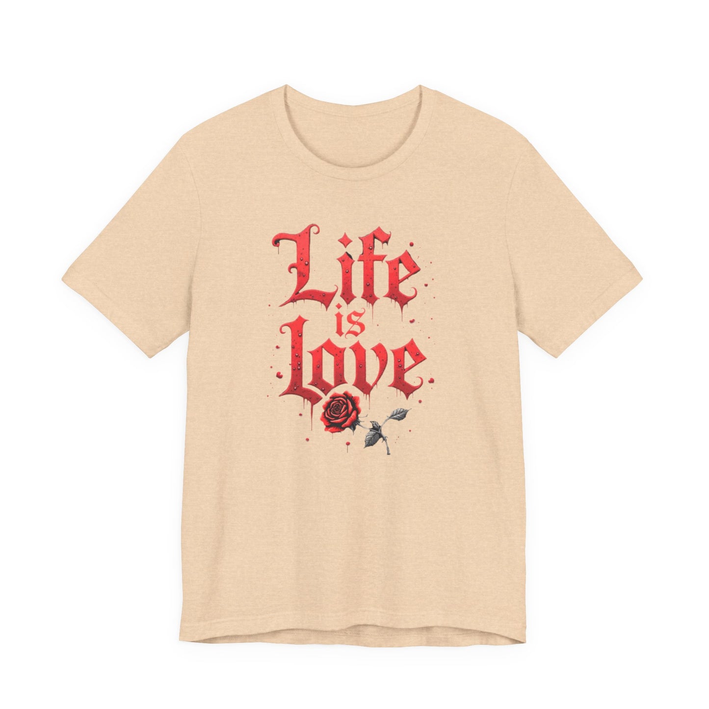 Life is Love Shirt, Love Themed Apparel, Gift for Couples, Valentine's Day Top - Psychonaut Swag