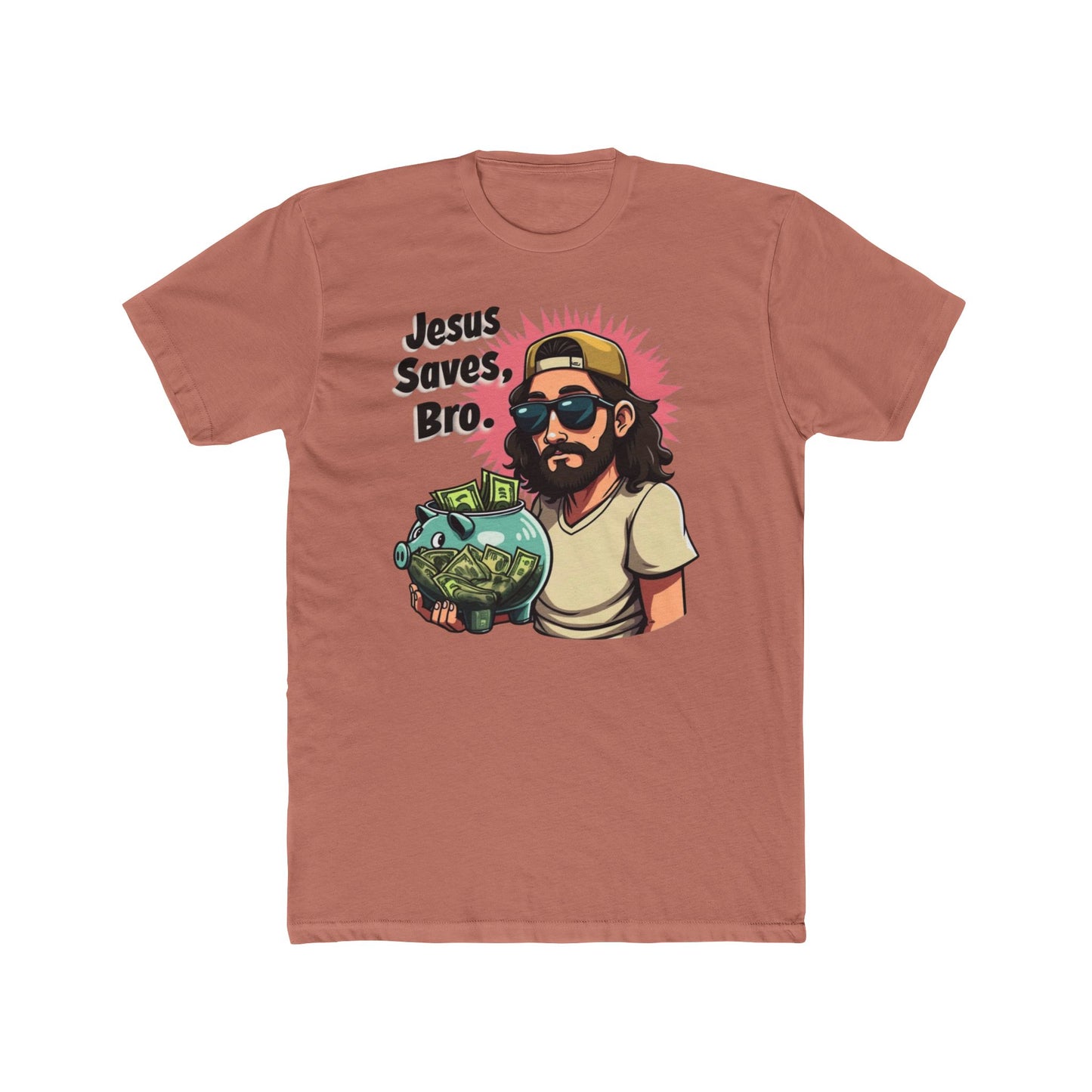 Jesus Saves, Bro' - Casual Wear, Funny Gift, Humor Shirt, Church Events, Everyday Style - Psychonaut Swag
