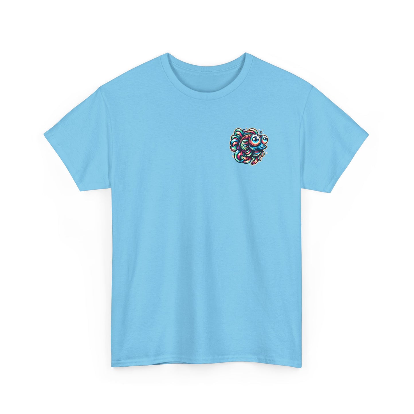 Psychedelic Fish Graphic Unisex Heavy Cotton Tee - Fun & Vibrant Apparel - Psychonaut Swag
