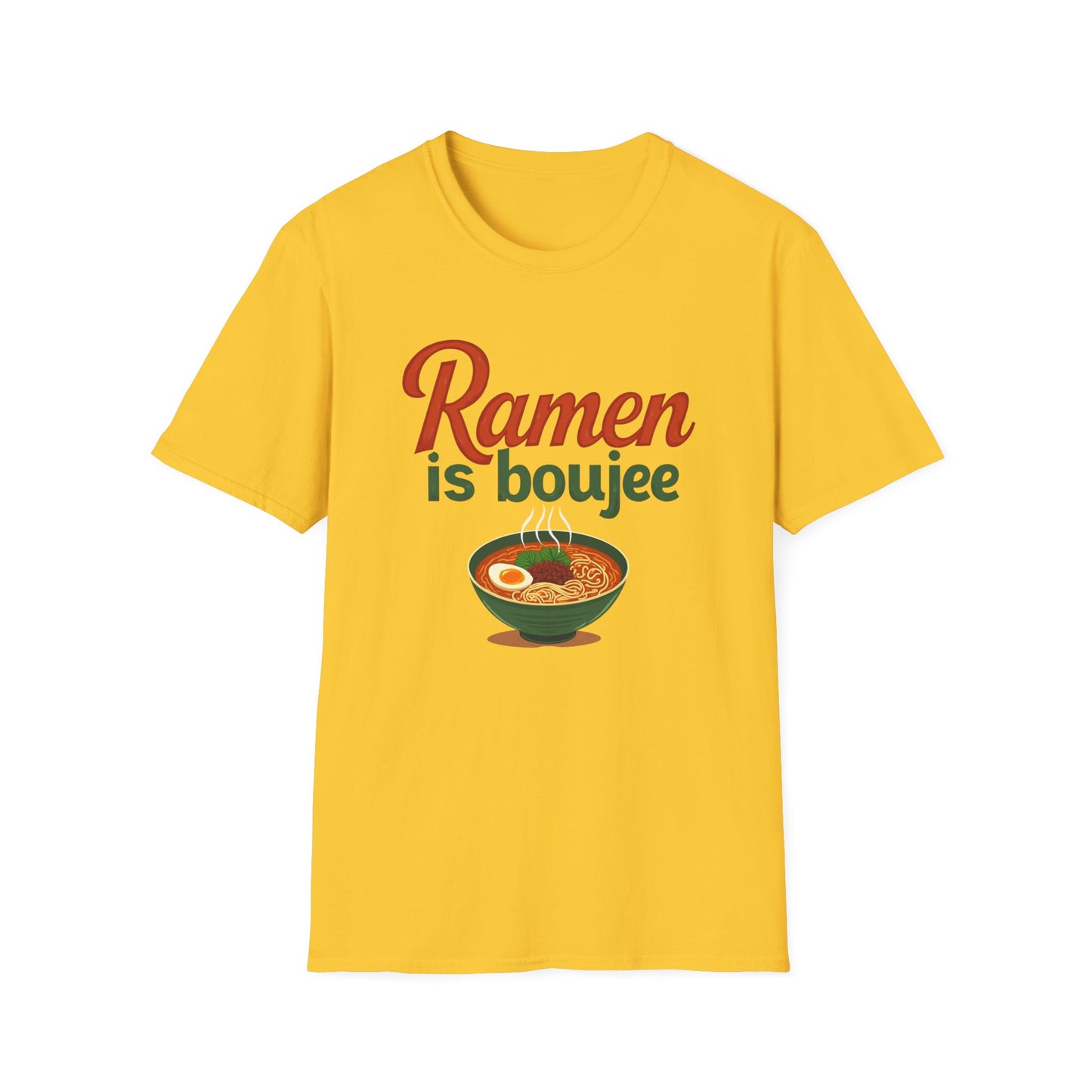 Ramen Boujee T-Shirt, Foodie Gift Tee, Casual Streetwear, Unisex Graphic Shirt, Perfect for Food Lovers, Cooking Enthusiast Shirt - Psychonaut Swag
