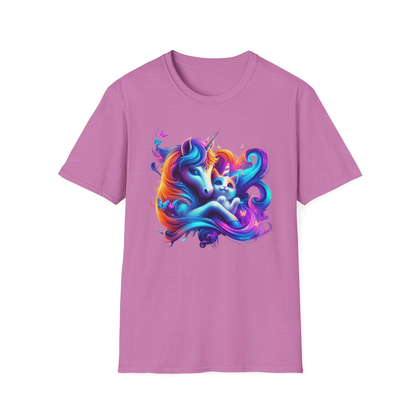 Unicorn with Caticorn Unisex T-Shirt - Magic of Unicorns hugging the Caticorns - Psychonaut Swag