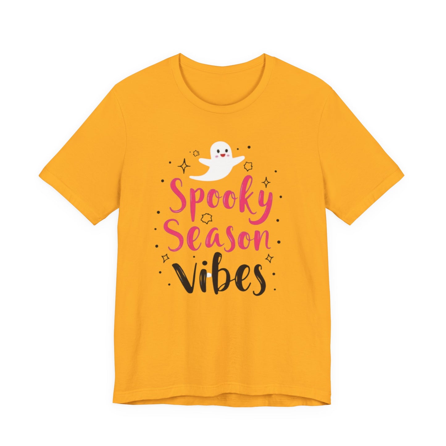 Spooky Season Vibes Tee, Halloween T-Shirt, Unisex Ghost Shirt, Cute Fall Apparel, Casual Halloween Outfit, Halloween Gift