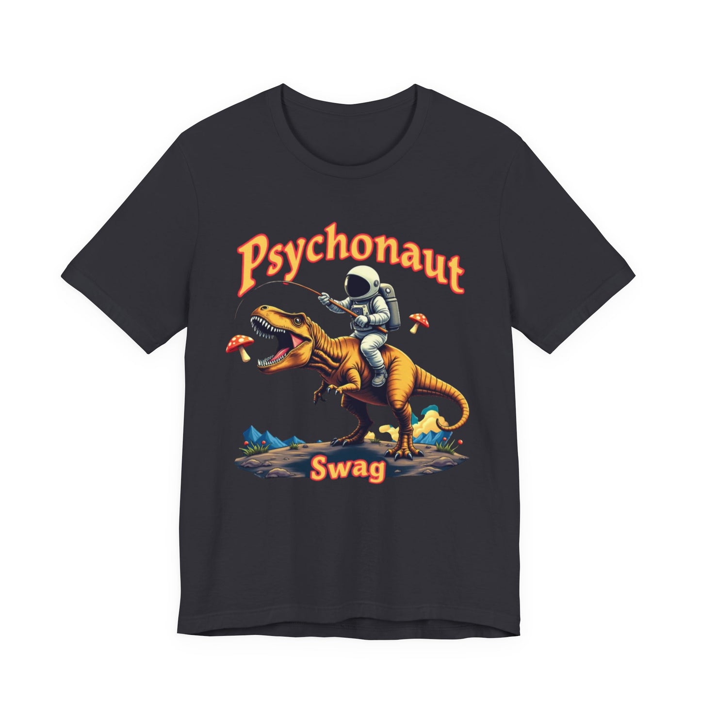 Psychonaut T-Rex Tee - Cool Retro Unisex Jersey Short Sleeve Shirt, Perfect for Gifts, Festivals, and Everyday Wear - Psychonaut Swag