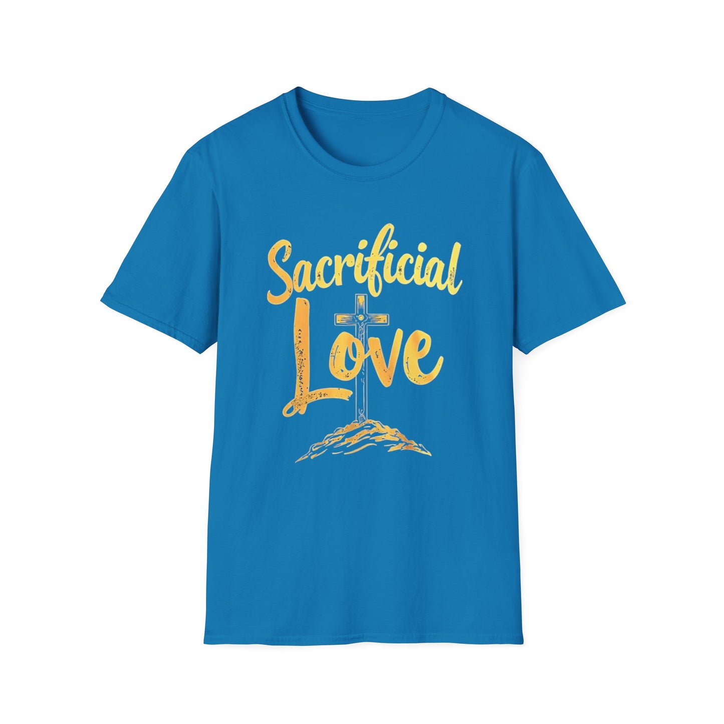 Sacrificial Love Unisex Softstyle T-Shirt - Faith-Inspired Casual Wear - Psychonaut Swag
