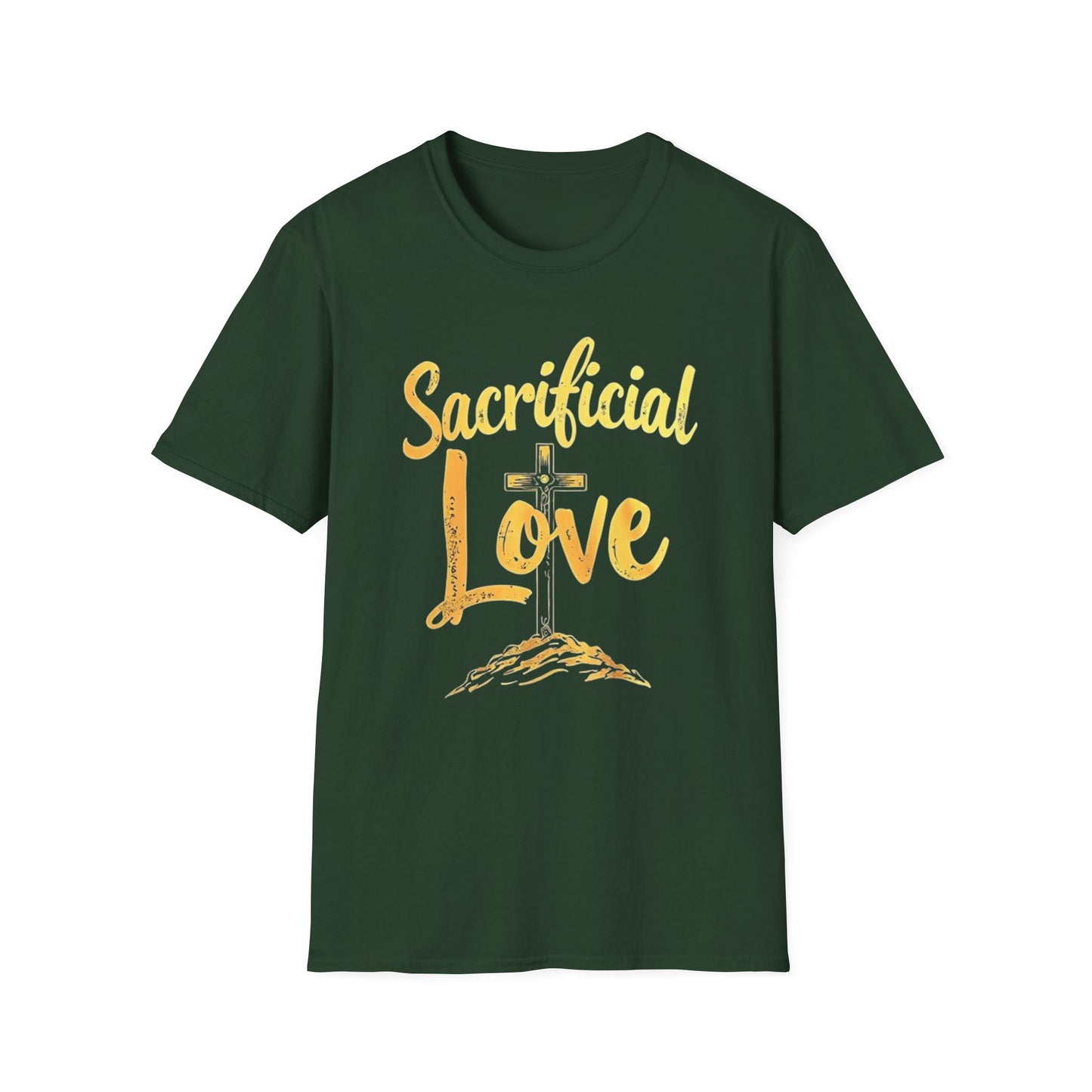 Sacrificial Love Unisex Softstyle T-Shirt - Faith-Inspired Casual Wear - Psychonaut Swag