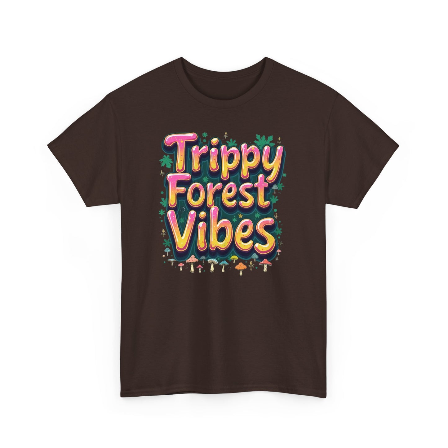 Trippy Forest Vibes Tee, Unisex Cotton T-Shirt, Bohemian Graphic Tee, Psychedelic Shirt, Nature Lover Gift, Festival Apparel - Psychonaut Swag