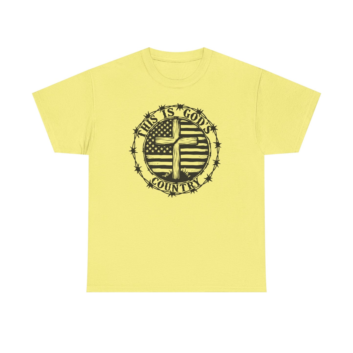 God’s Country, Unisex Heavy Cotton Tee - 'This is God's Country' Graphic Tee - Psychonaut Swag