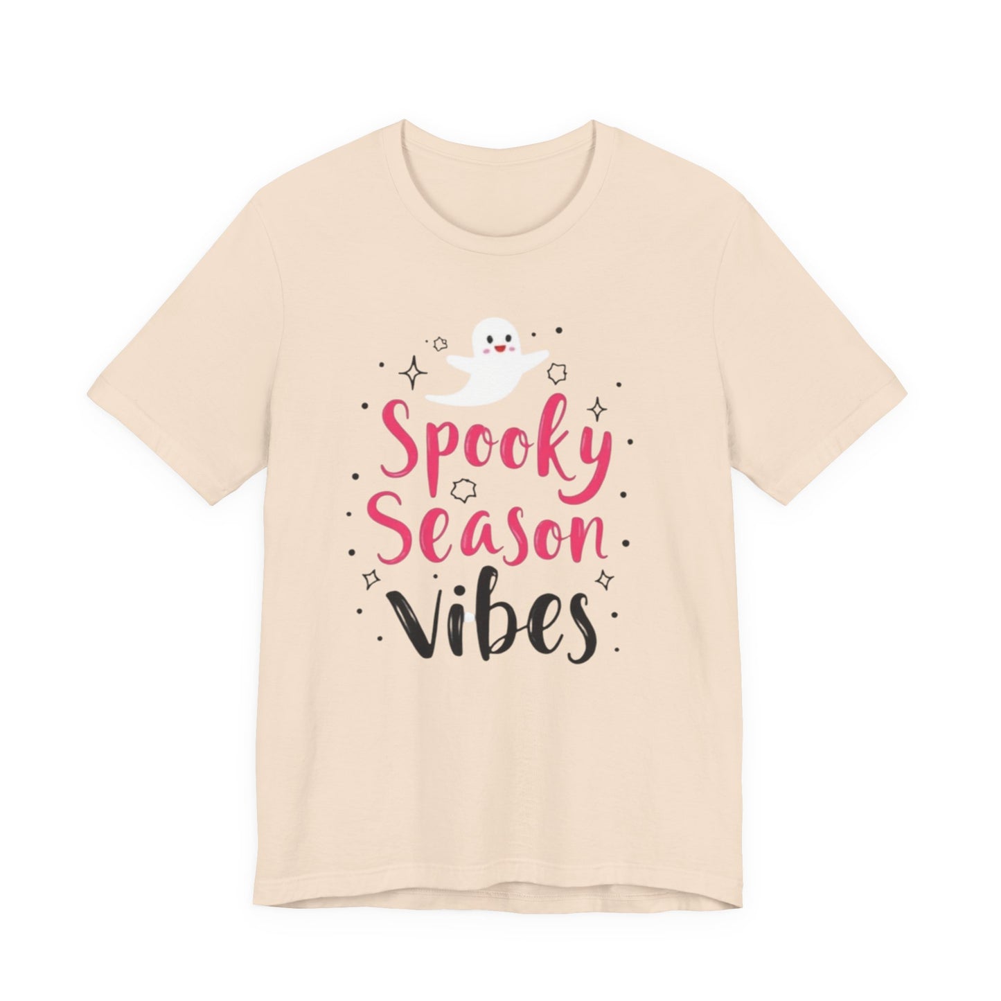 Spooky Season Vibes Tee, Halloween T-Shirt, Unisex Ghost Shirt, Cute Fall Apparel, Casual Halloween Outfit, Halloween Gift