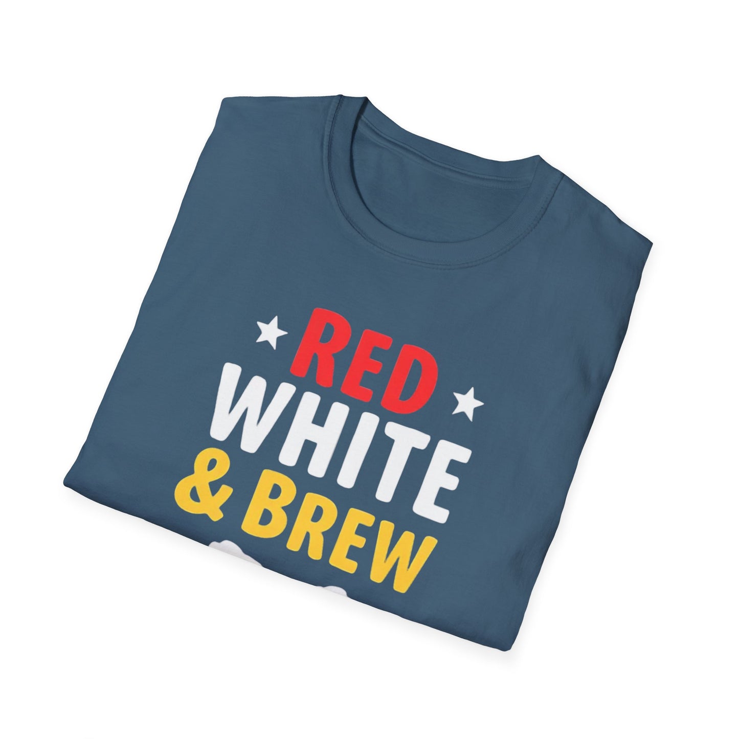 Red White & Brew Shirt, Gift for Dad, Fourth of July Apparel, BBQ Party Wear - Psychonaut Swag