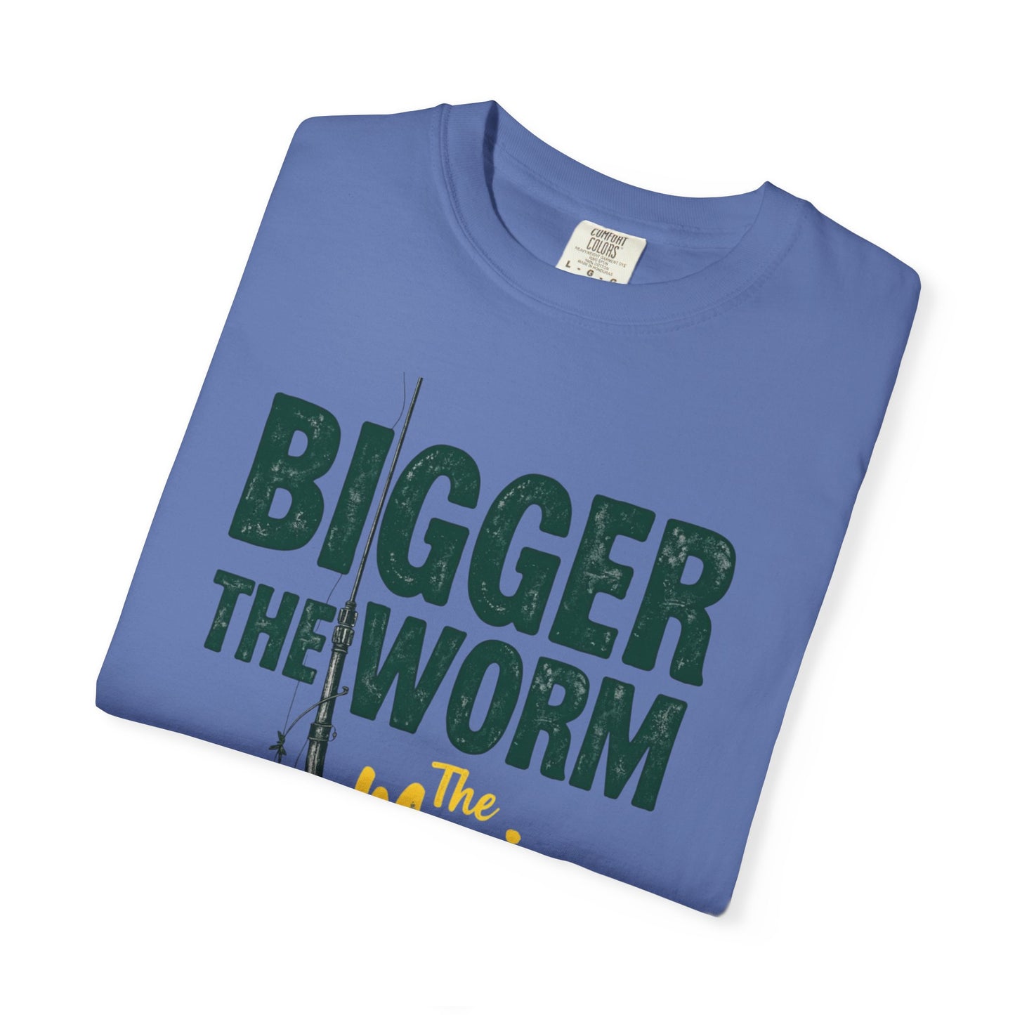 Big Worm Fishing Humor Unisex T-Shirt, Larger Than Life Tee, Gift for Anglers, Fun Outdoors Apparel, Dad's Fishing Day Shirt - Psychonaut Swag