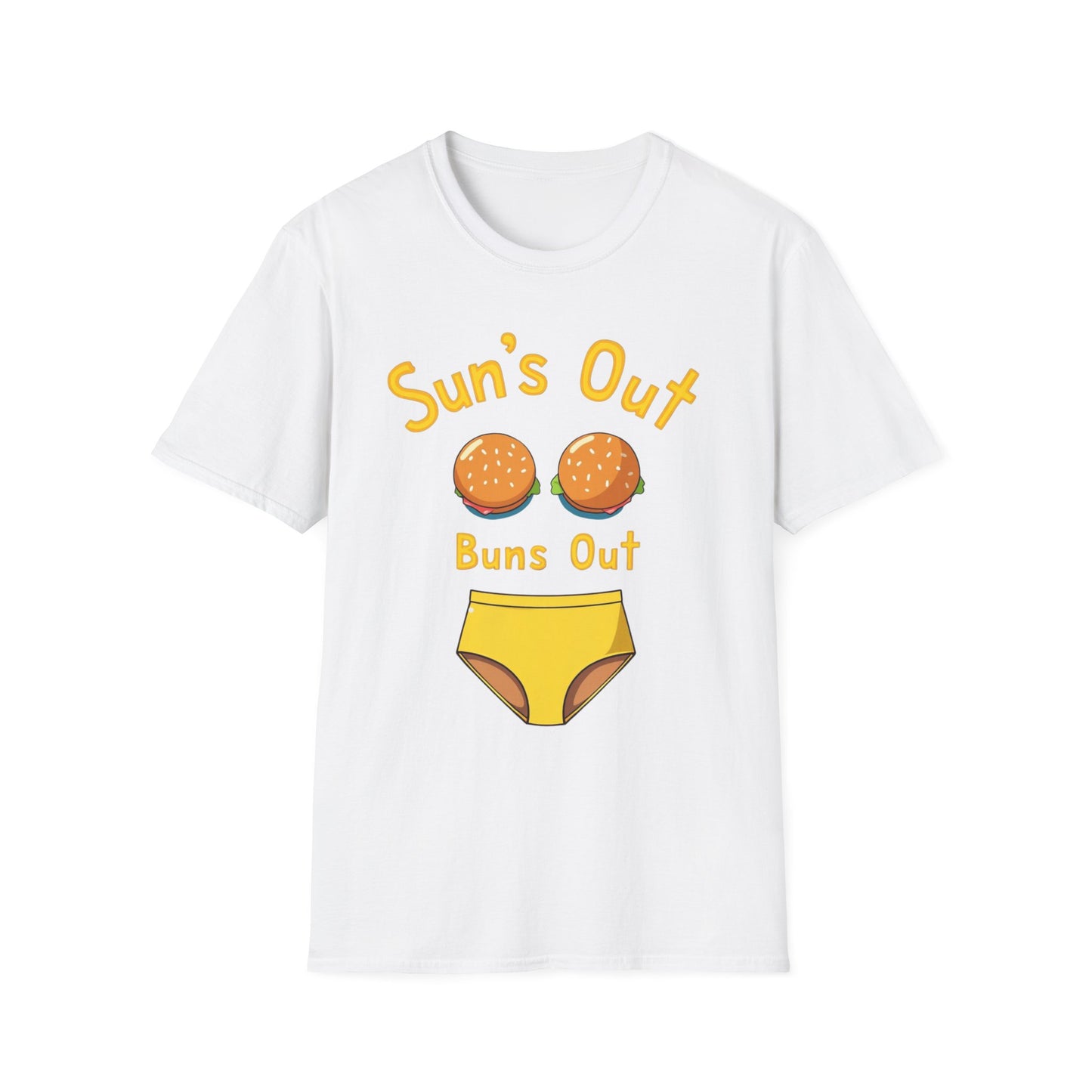 Sun's Out Buns Out, Sunny Vibes T-Shirt - Funny Summer Tee for Beach Days, BBQs, Pool Parties, Birthday Gifts, Vacation Wear - Psychonaut Swag