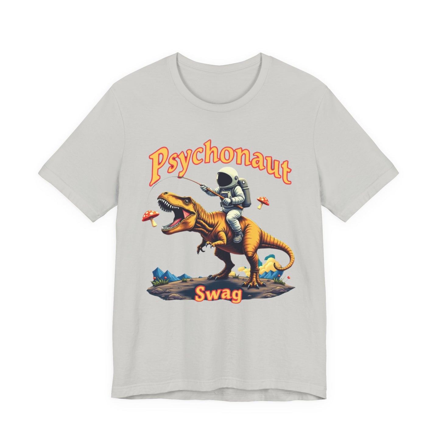 Psychonaut T-Rex Tee - Cool Retro Unisex Jersey Short Sleeve Shirt, Perfect for Gifts, Festivals, and Everyday Wear - Psychonaut Swag