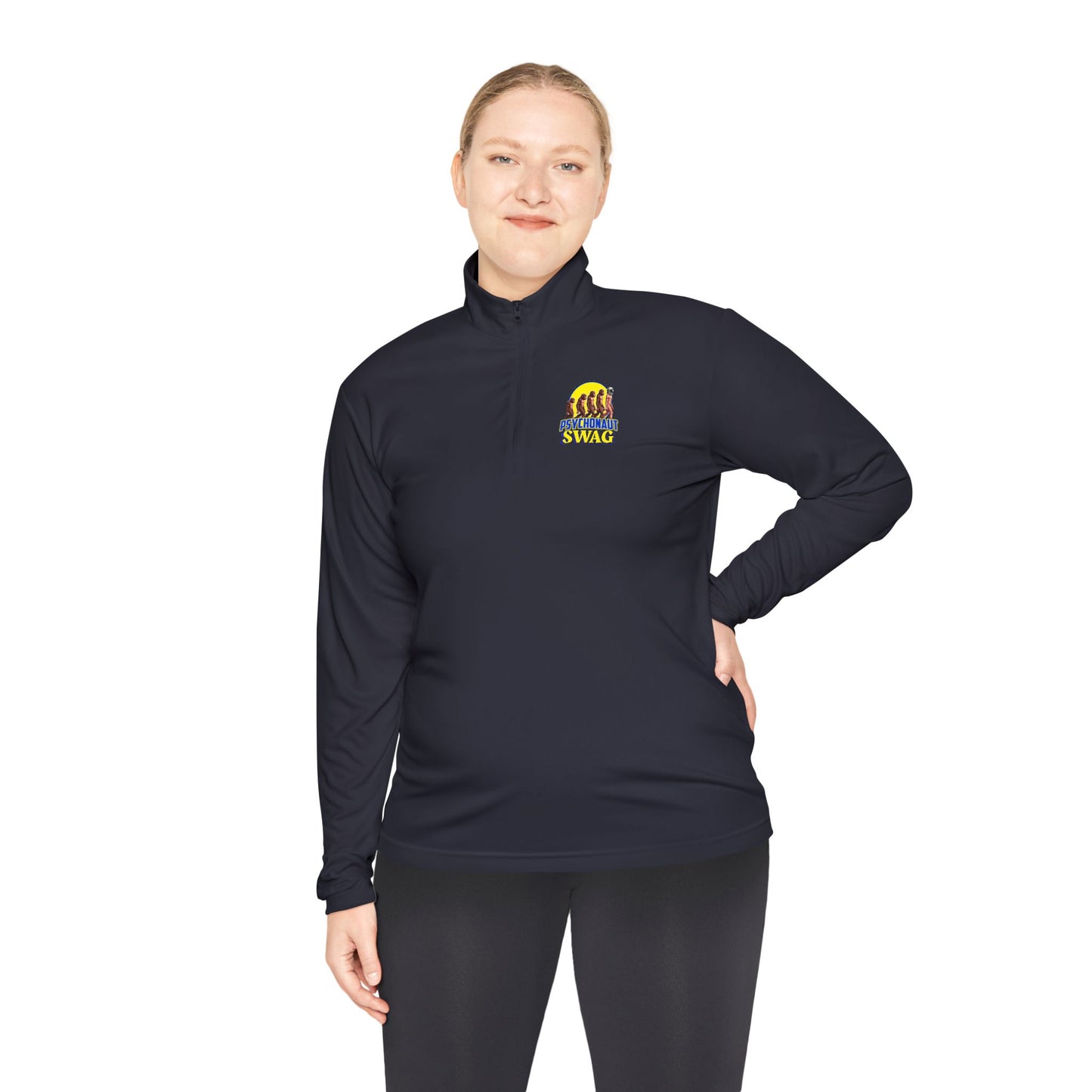 Small Biz Swag, Stylish Unisex Quarter-Zip Pullover - Trendy, Comfortable, Ideal for Outdoor Activities, Gifts, Travel, Everyday Wear
