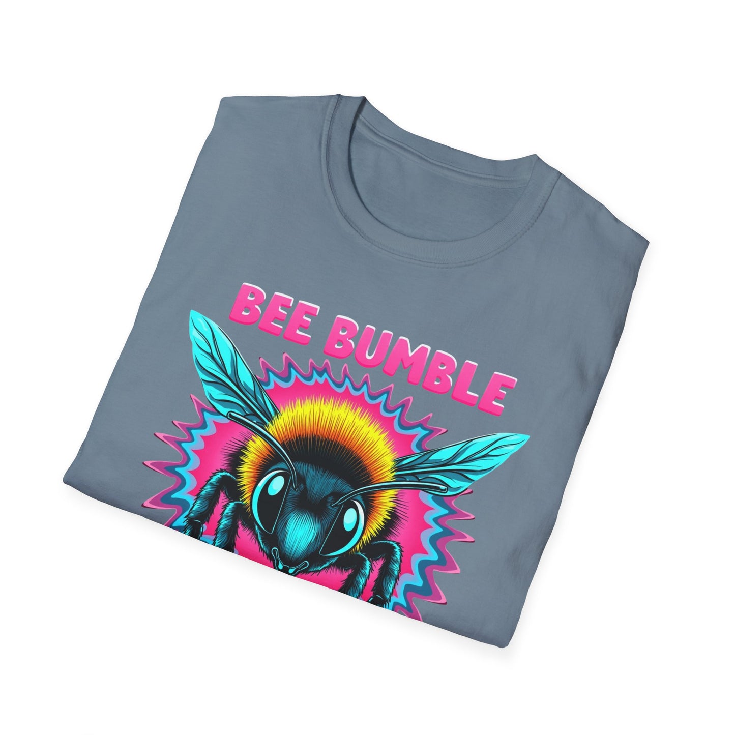 Bee Bumble T-Shirt, Retro Graphic Tee, Softstyle Unisex Shirt, Summer Fashion, Gift for Beekeepers, Eco-Friendly Tee - Psychonaut Swag