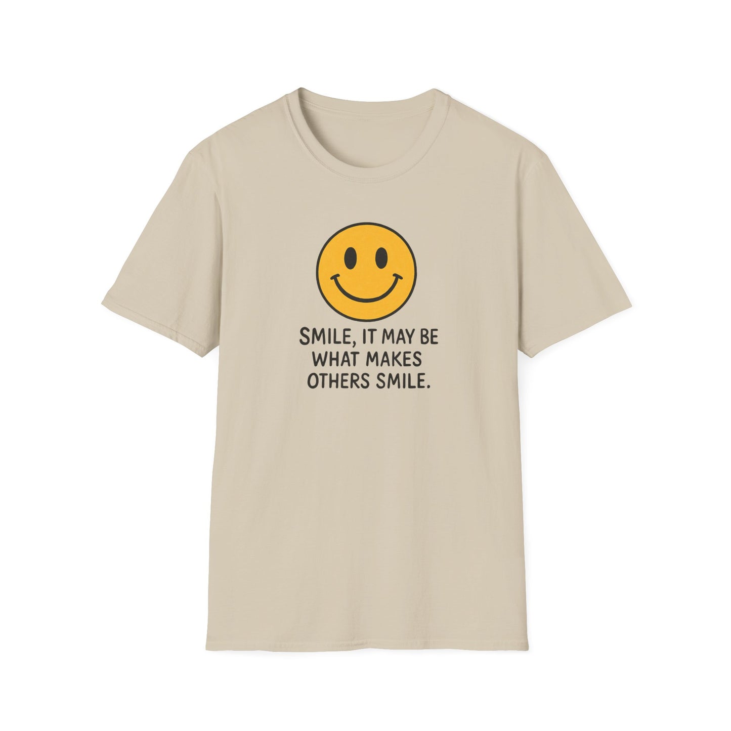 Smile Encouragement T-Shirt, Positive Vibes Tee, Unisex Graphic Shirt, Gift for Friends, Casual Wear, Everyday Comfort - Psychonaut Swag