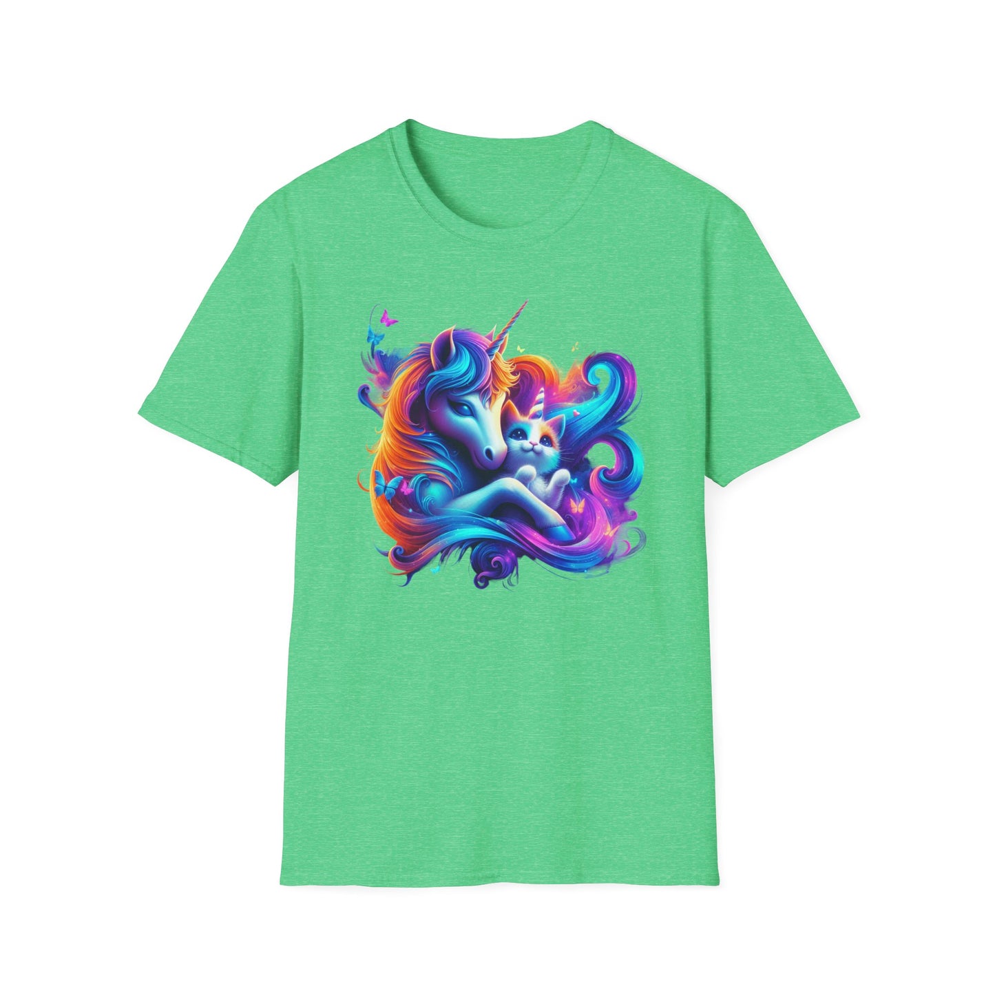 Unicorn with Caticorn Unisex T-Shirt - Magic of Unicorns hugging the Caticorns - Psychonaut Swag