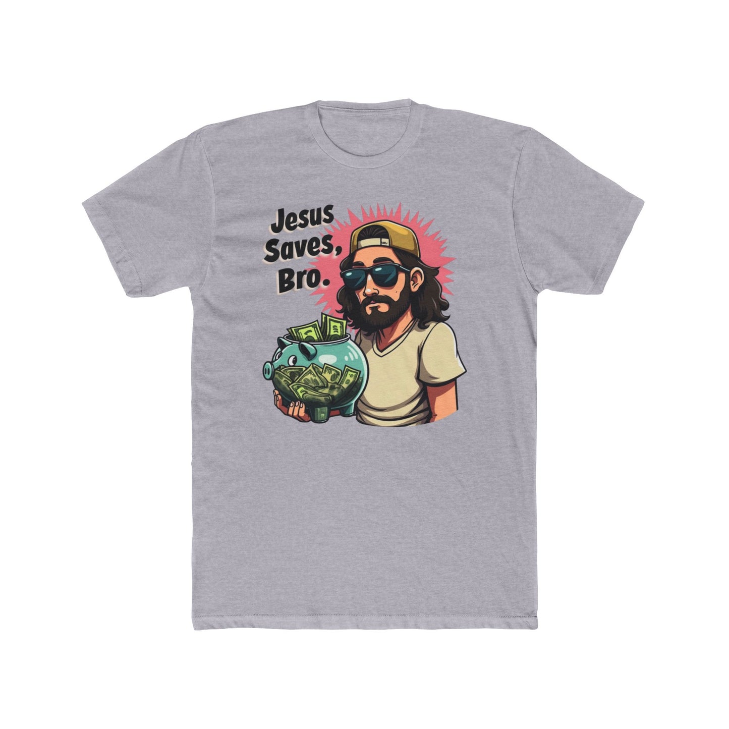 Jesus Saves, Bro' - Casual Wear, Funny Gift, Humor Shirt, Church Events, Everyday Style - Psychonaut Swag