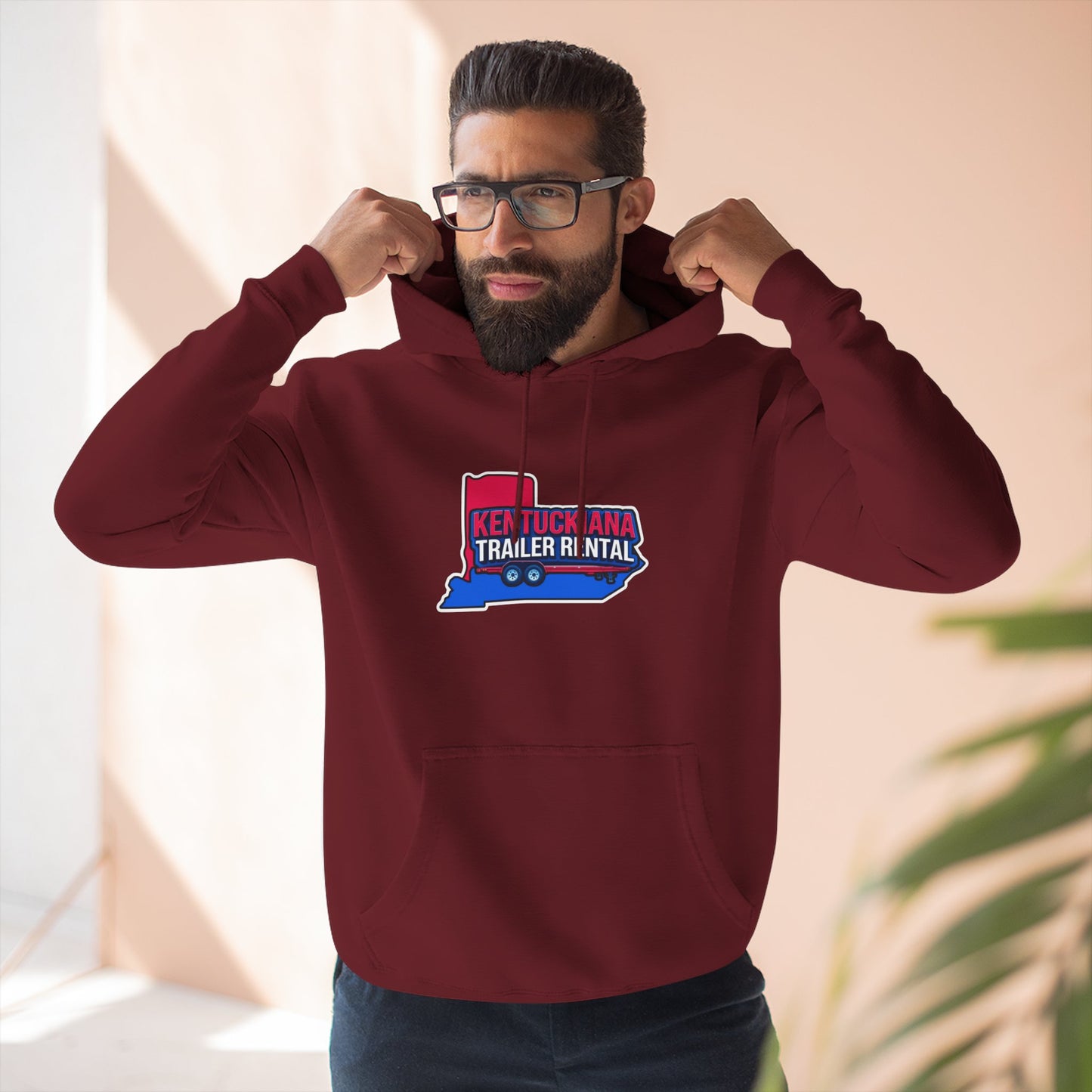 Kentuckiana Trailer Rental Hoodie | Cozy Casual Wear, Perfect for Road Trips, Gift for Outdoor Enthusiasts, Iconic Travel Style