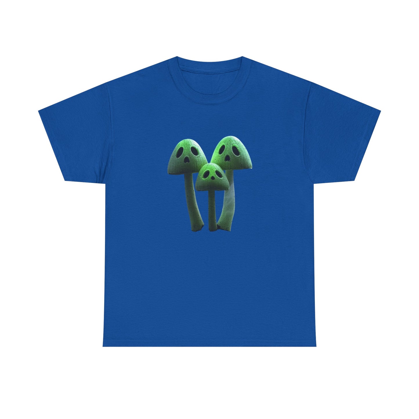 Glowing Ghost Mushroom Tee - Unisex Heavy Cotton T-Shirt, Funny Shirt, Unique Gift, Outdoor Adventure Wear, Halloween Shirt