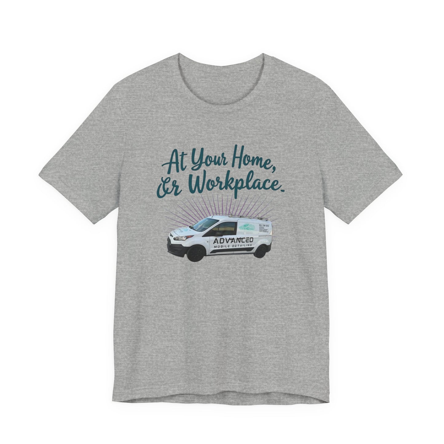 Advanced Mobile Detailing, At Your Home or Workplace Tee, Unisex Jersey T-Shirt Gift, Comfy Graphic Tee, Workwear Apparel, Casual Daily Wear