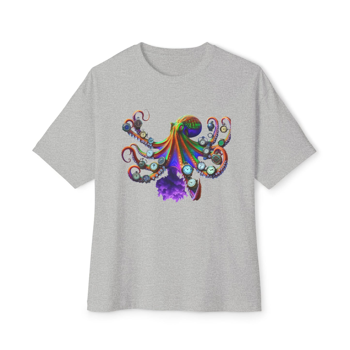 Timekeeper Octupus, Unisex Oversized Boxy Tee