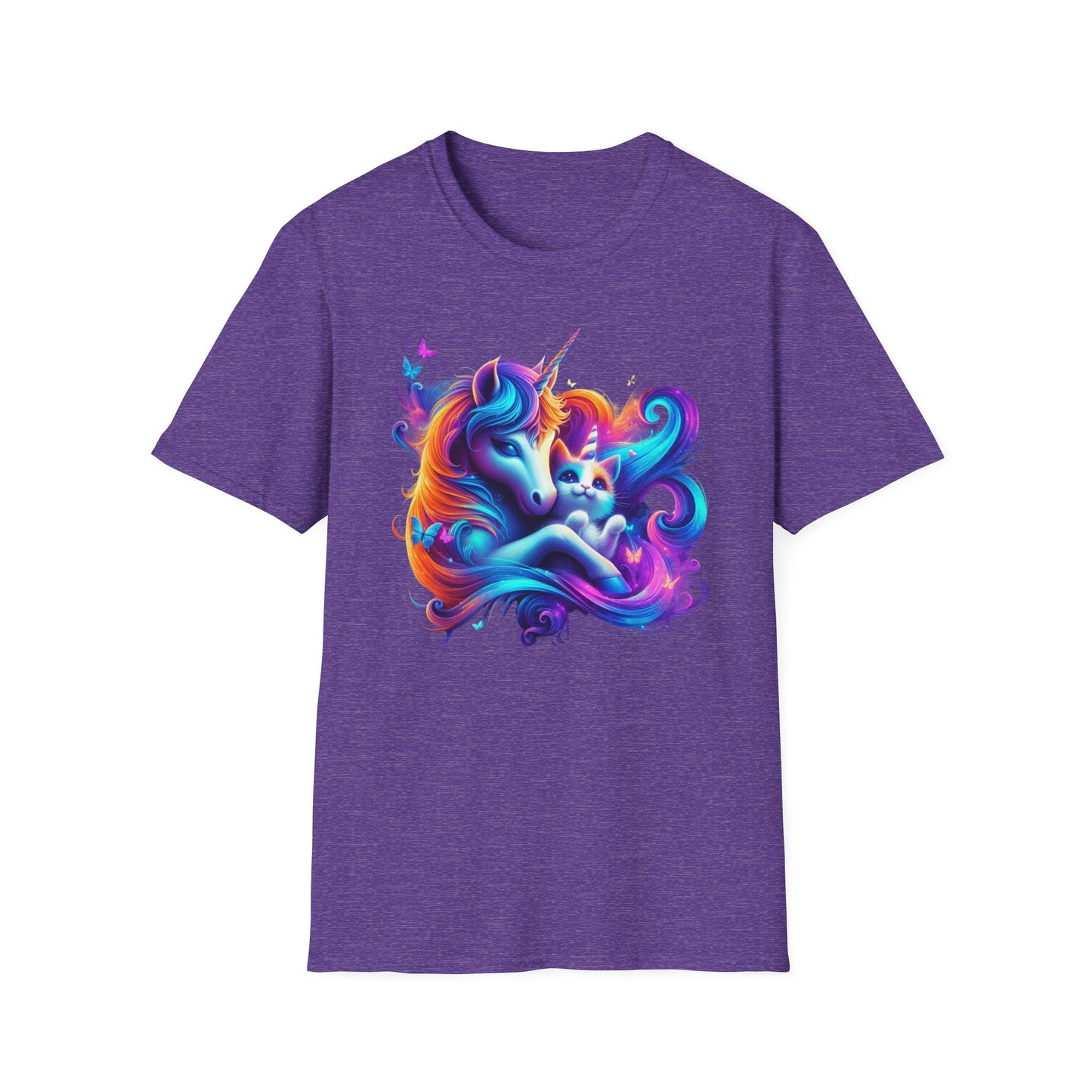 Unicorn with Caticorn Unisex T-Shirt - Magic of Unicorns hugging the Caticorns - Psychonaut Swag