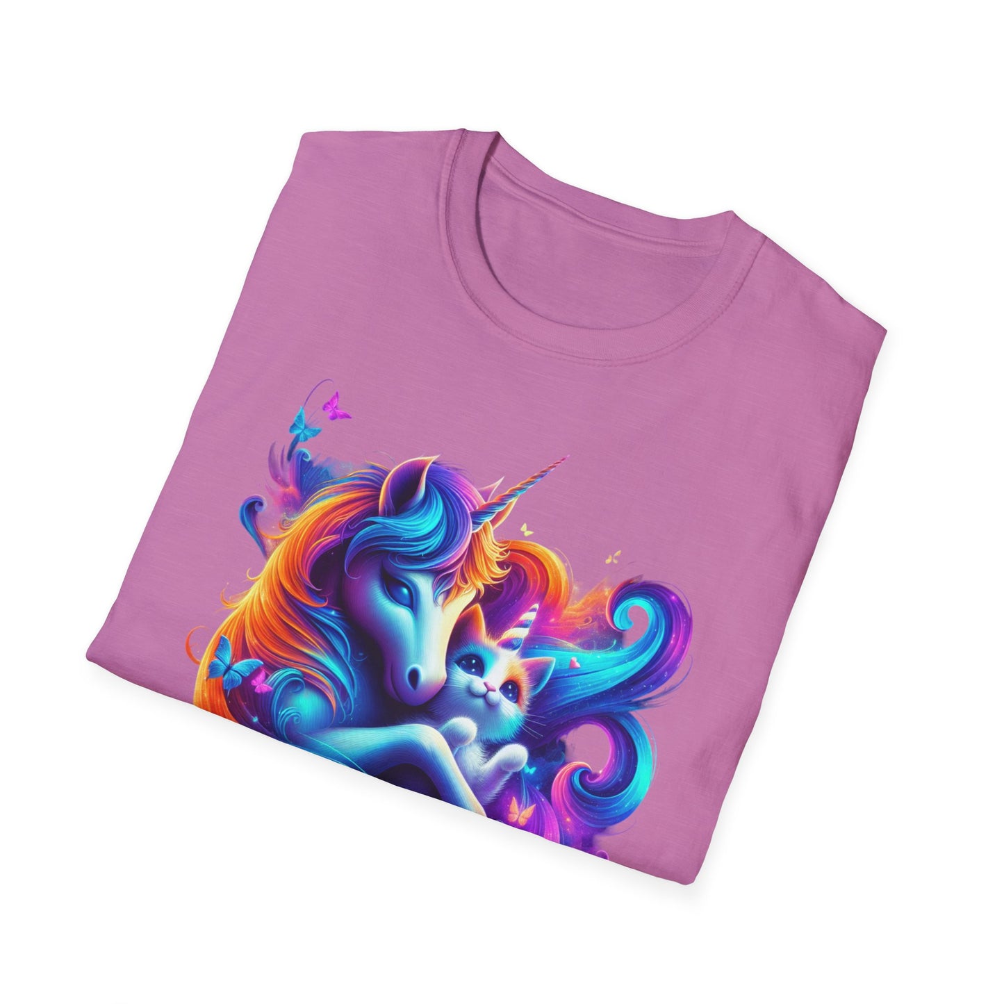 Unicorn with Caticorn Unisex T-Shirt - Magic of Unicorns hugging the Caticorns - Psychonaut Swag