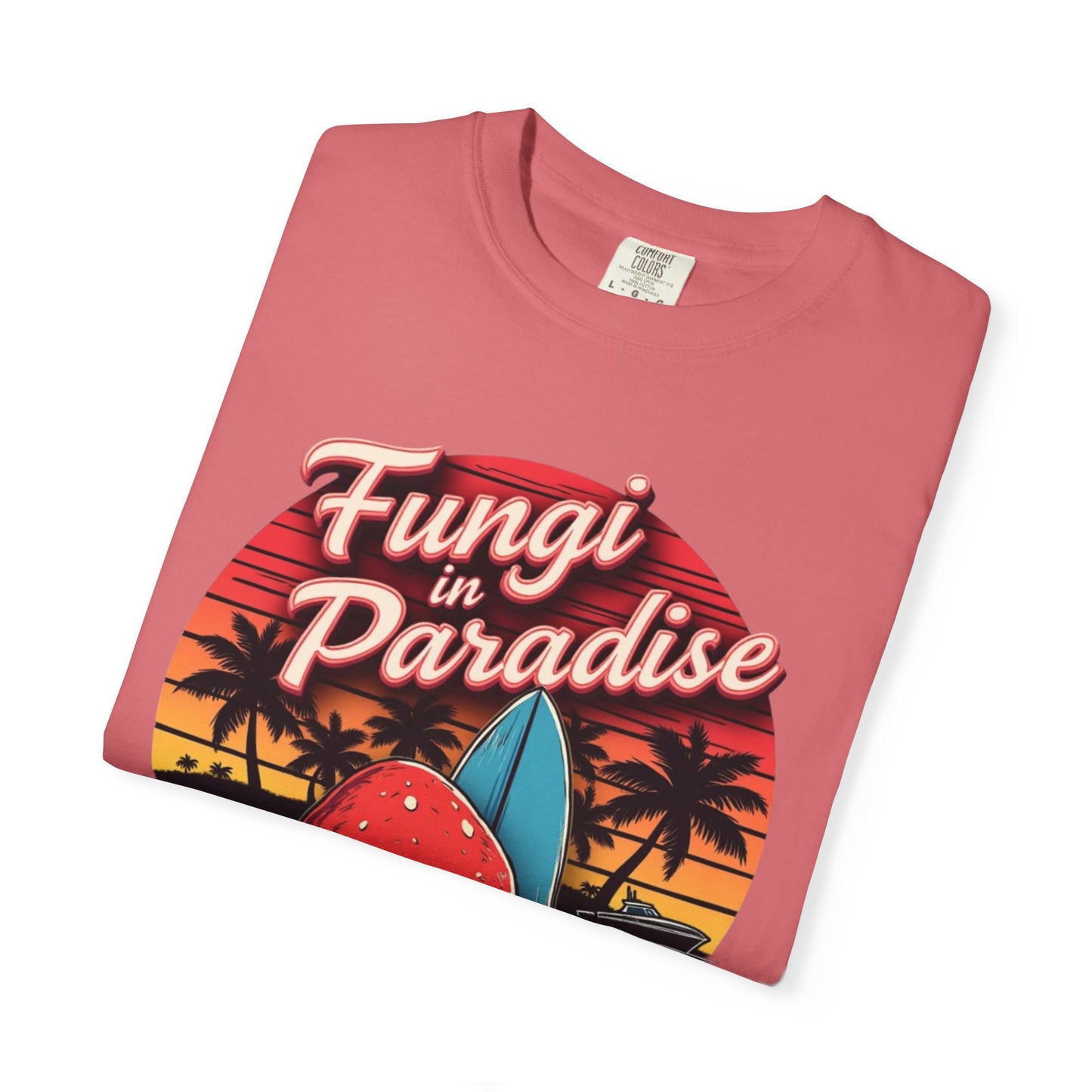 Fungi in Paradise Design, Relaxed Tee, Vintage Style Shirt, Gift for Nature Lovers, Eco-Friendly Apparel