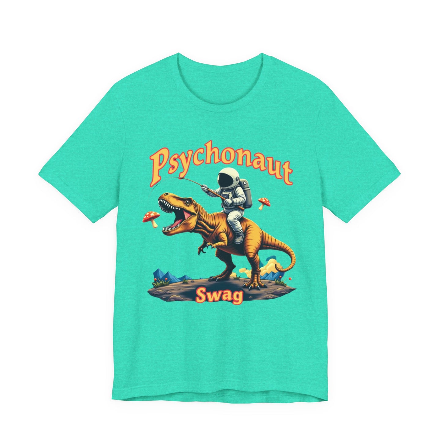 Psychonaut T-Rex Tee - Cool Retro Unisex Jersey Short Sleeve Shirt, Perfect for Gifts, Festivals, and Everyday Wear - Psychonaut Swag