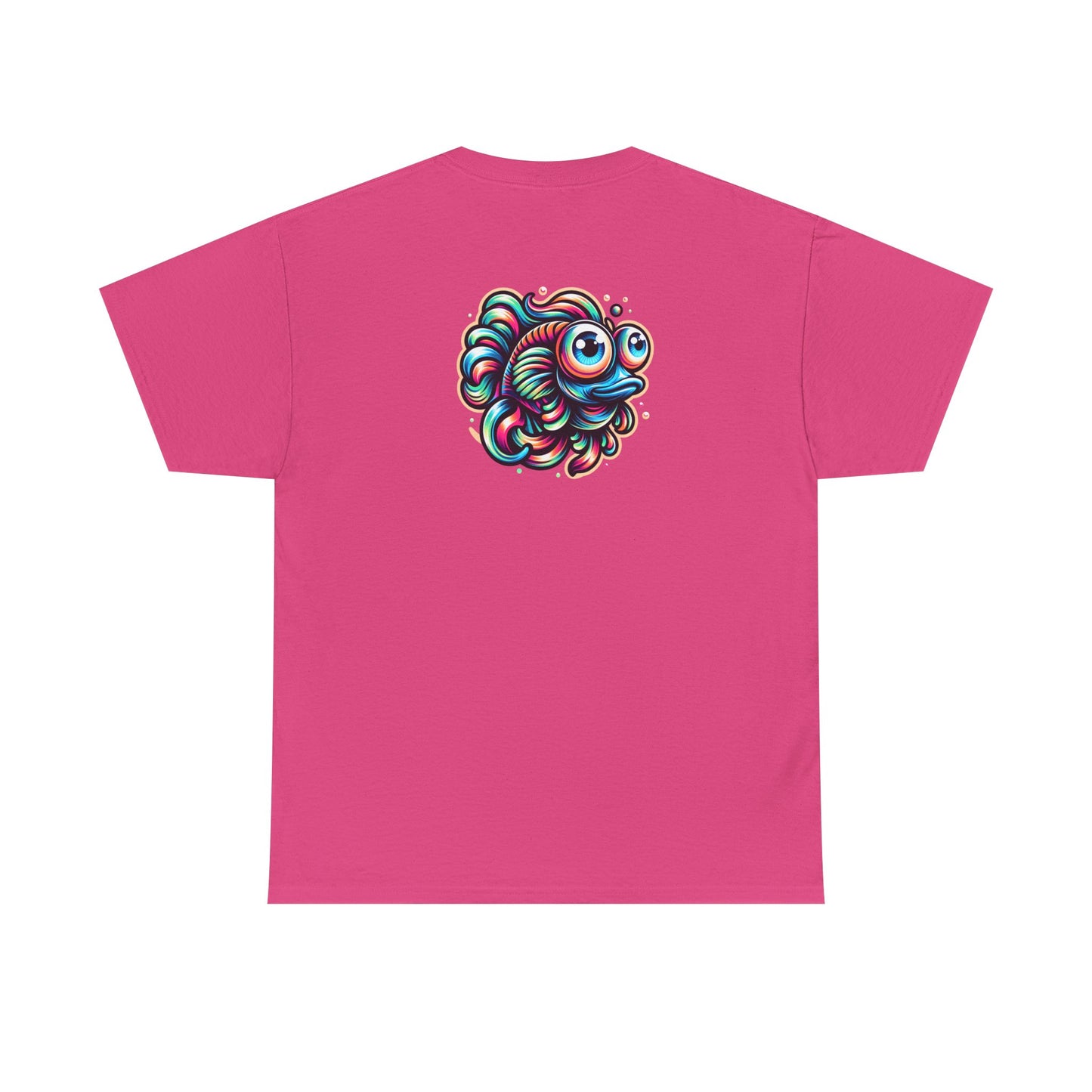Psychedelic Fish Graphic Unisex Heavy Cotton Tee - Fun & Vibrant Apparel - Psychonaut Swag