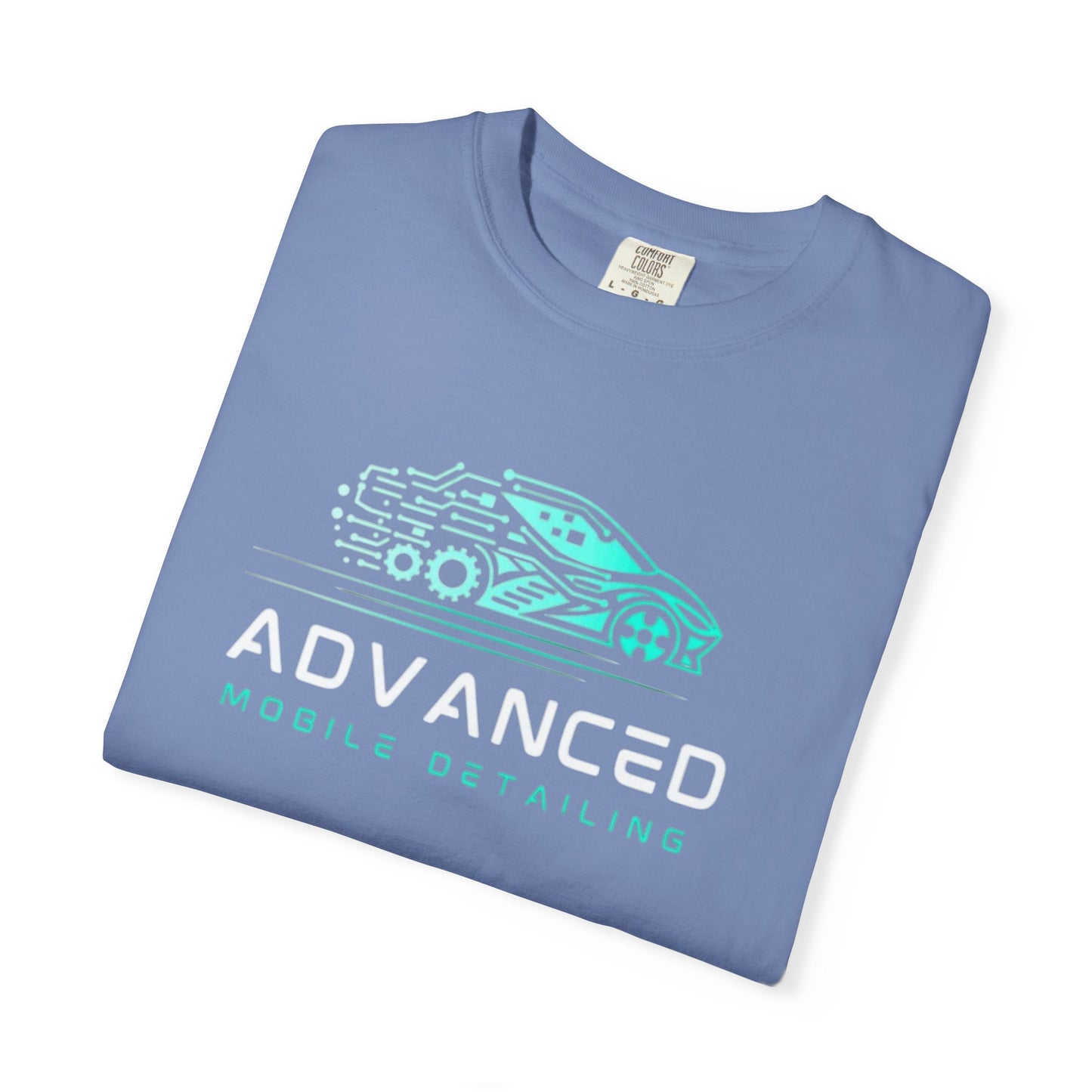 Advanced Mobile, Garment Dyed, T-Shirt, Unisex Graphic Tee, Casual Streetwear, Perfect Gift for Car Lovers, Vintage Style Merch, Everyday Wear