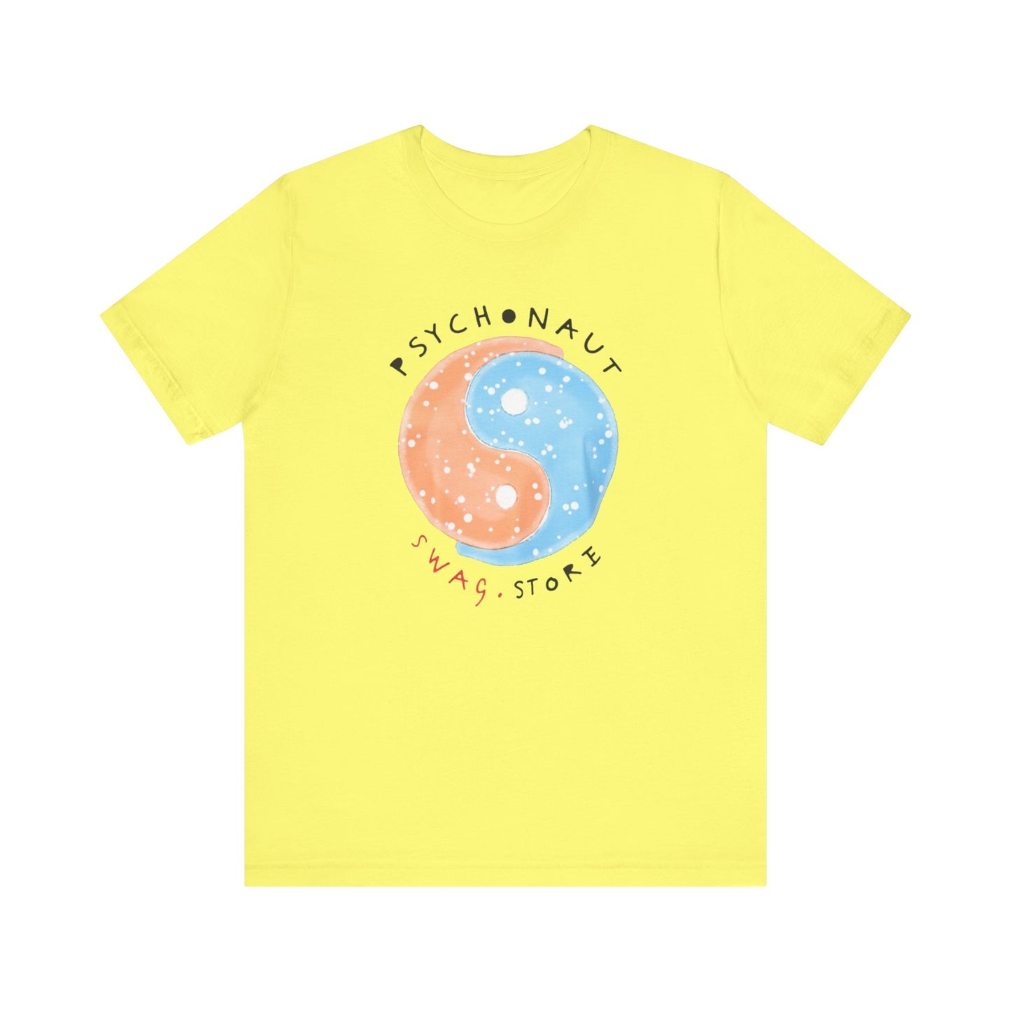 Psychedelic Yin Yang Graphic Tee, Relaxed Fit Short Sleeve T-Shirt, Unisex Casual Wear, Gift for Psychonauts and Free Spirits