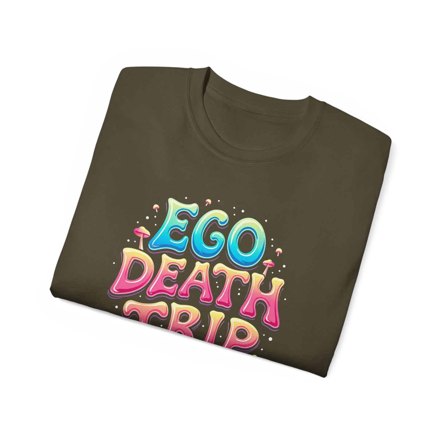 Ego Death Trip Unisex Ultra Cotton Tee - Vibrant Graphic T-Shirt for Relaxed Vibes and Self-Expression - Psychonaut Swag