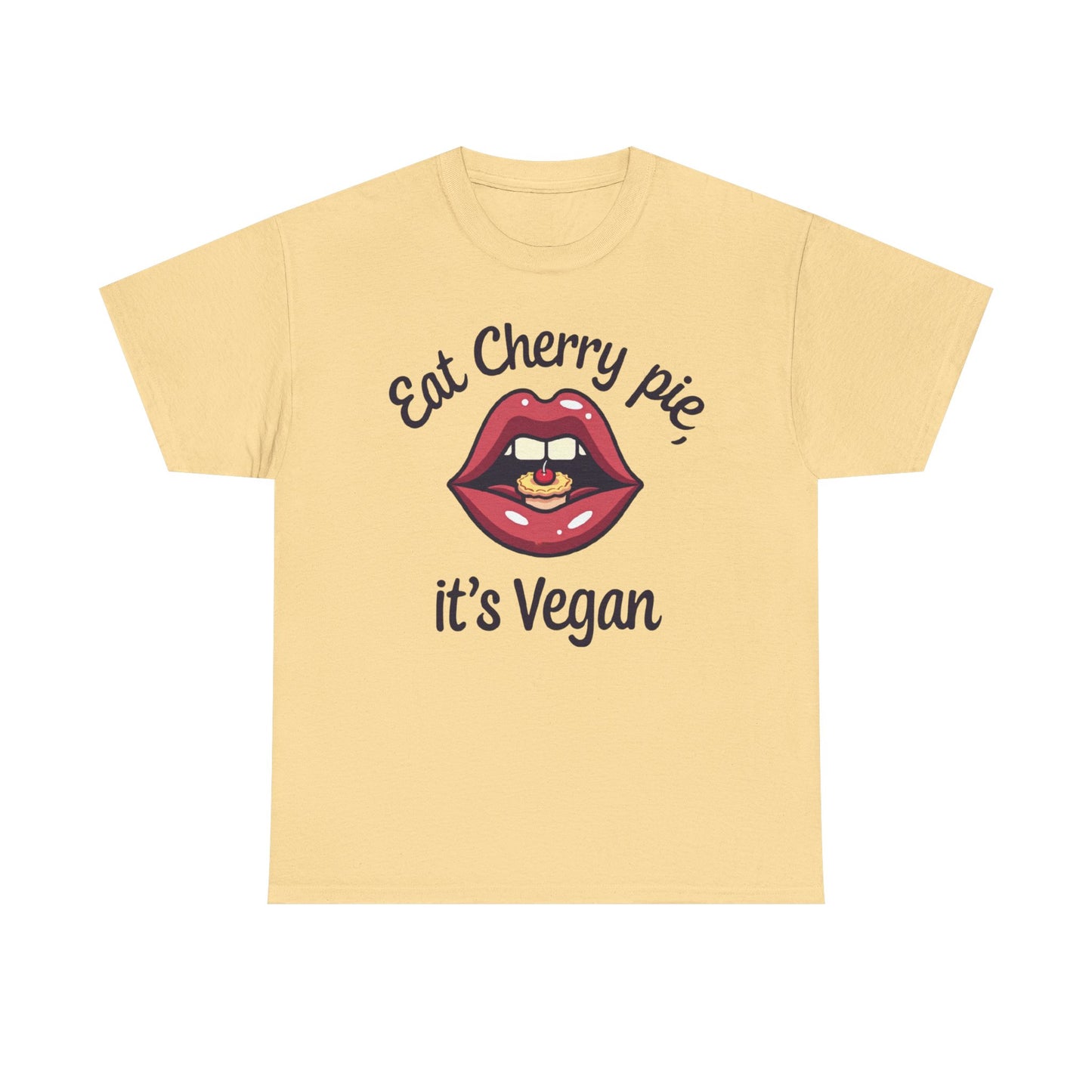 Vegan Cherry Pie Graphic Tee for Food Lovers - Psychonaut Swag