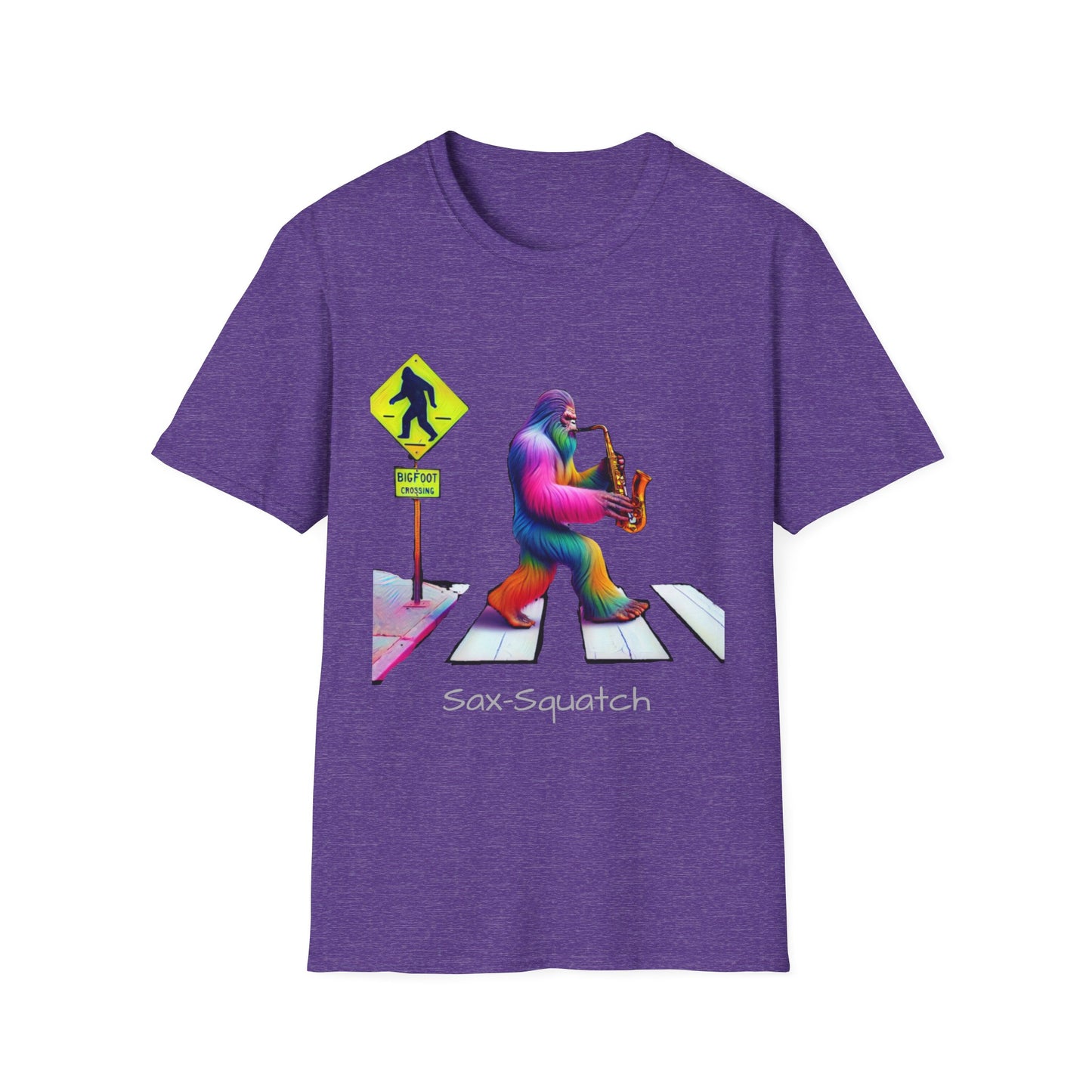 Sax-Squatch, Unisex Softstyle T-Shirt - Psychonaut Swag